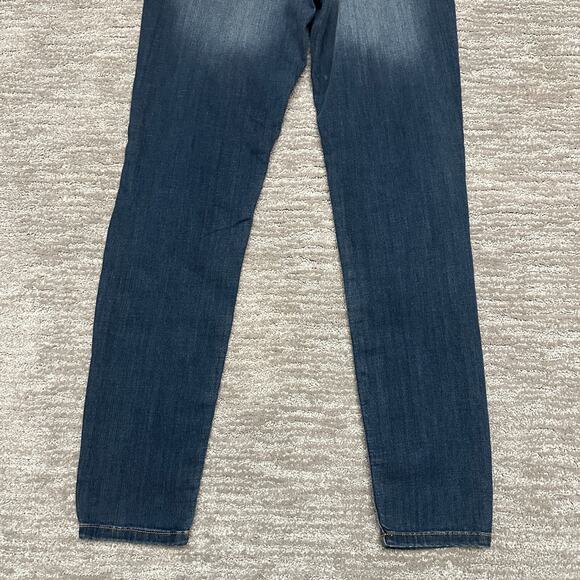 Judy Blue Jeans Womens 7/28 Skinny Fit Buffalo Plaid Patch Distressed Stretch - Picture 6 of 13